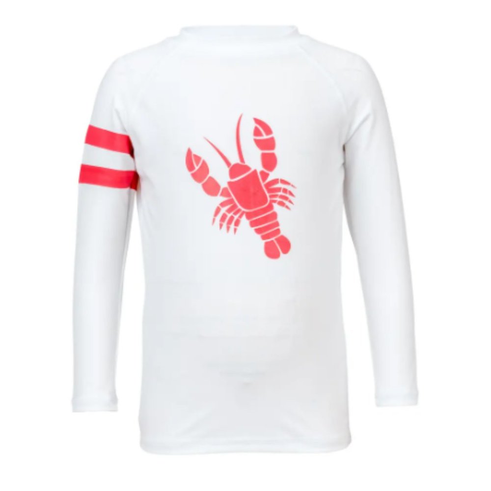 🌼Snapper Rock Lobster Rashguard Top Size 6-9 Months White & Red